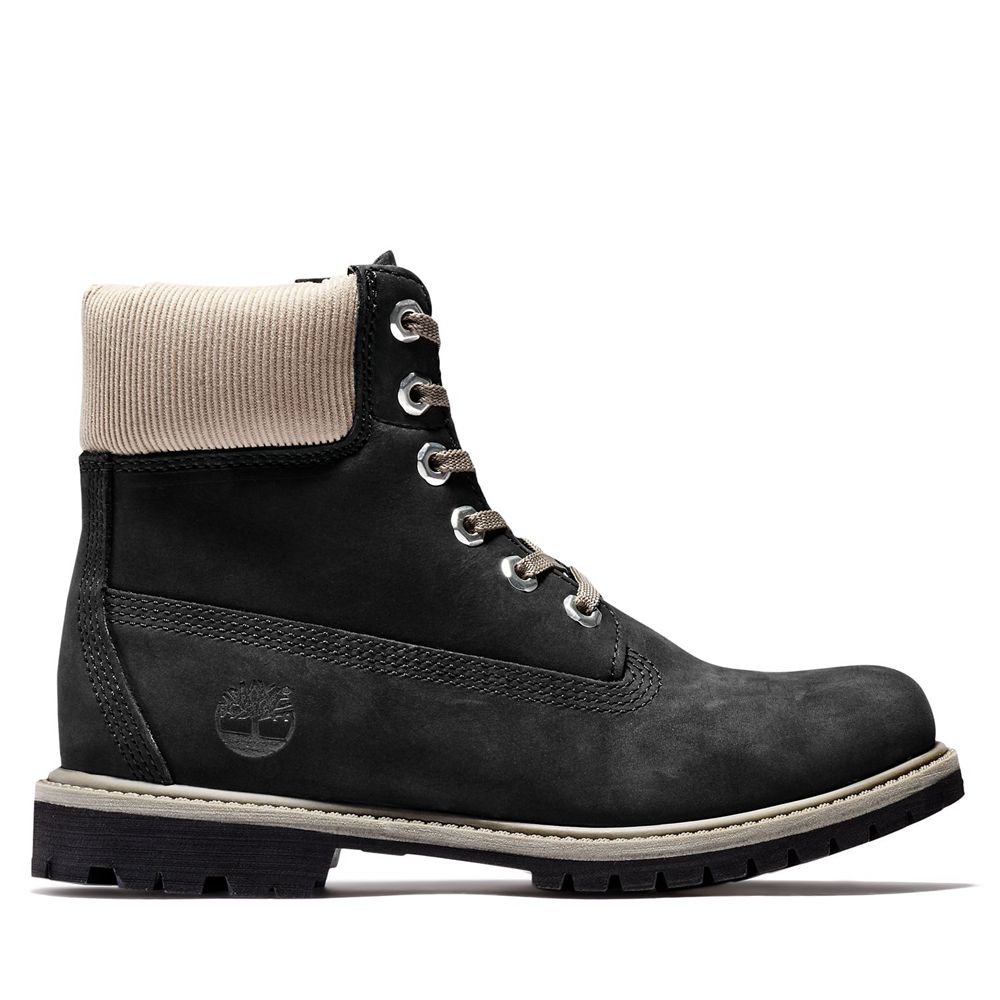 Bototos Timberland Mujer 6-Inch Premium Waterproof Negras - Chile DGR-796384